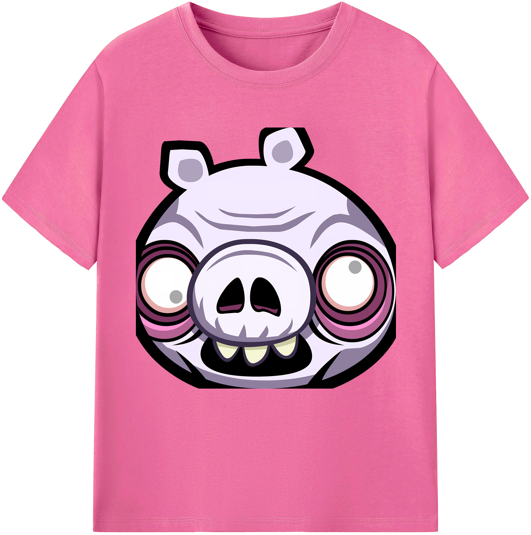 （画像用） Angry Birds アングリーバード レディースカジュアルプリントTシャツ（綿100％）